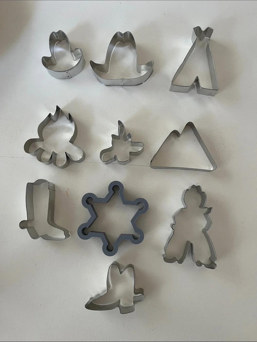 Western and Camping-Themed Cookie Cutters, Set of 10